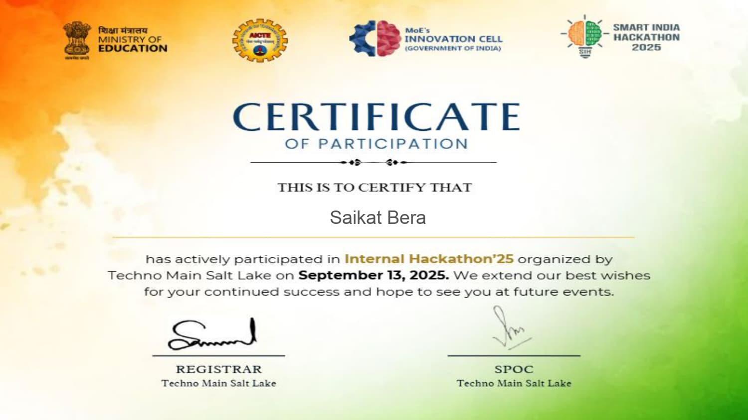 Internal Hackathon'25 (Smart India Hackathon) - Secondary